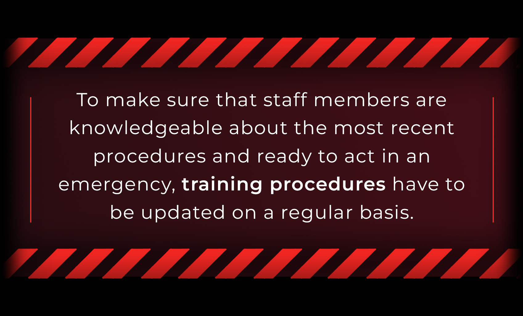Safety procedures and plans need to be updated